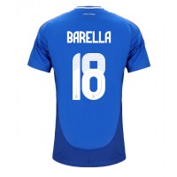Fotbalové Dres Itálie Nicolo Barella #18 Domácí ME 2024 Krátký Rukáv